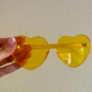 yellow heart sunglasses